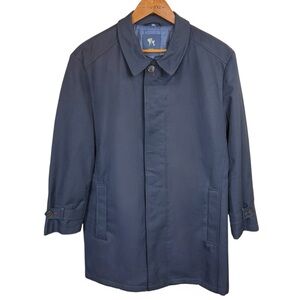 Hart Schaffner Marx Men’s Navy Performance Rain Repellent Smart Coat Jacket 38R